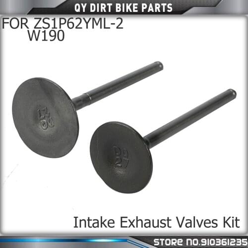 Motorcycle Intake Exhaust Valves Kit For 2V Zongshen 190cc Z190 W190 ZS1P62YML-2 Engine Dirt Pit Bike Atv Quad