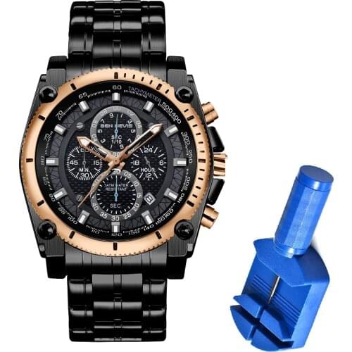 BEN NEVIS Big Dial 2021 New BEN NEVIS Sport Chronograph Mens Watches Top Brand Casual Waterproof Date Quartz Watch Man Clock