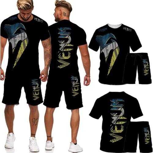 2021 Summer Mens 3d Printed Short Sleeve + Sports Shorts 2 Sets Of Extra-large Mens Sports Suit 3d Pattern Suit 6xl Jogging