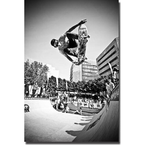 Skateboard Extreme Sports Poster Art Prints Silk Canvas For Wall Pictures Room Decoration-019