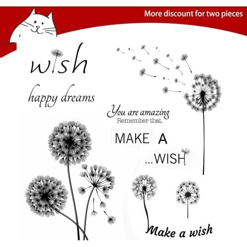 Flying Dandelion Clear Stamps For Scrapbooking Card Making Photo Album Silicone Stamp DIY Decorative Crafts