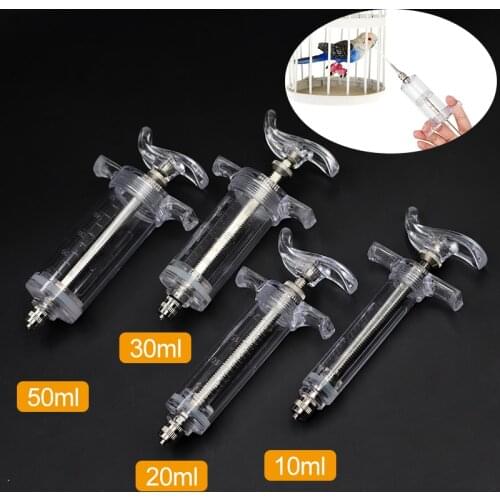 10/20/30/50ML Adjustable Parrot Feeding Syringe Needle And Hose Baby Bird Feeding Hand-raised Breast Feeder Bird Supplies