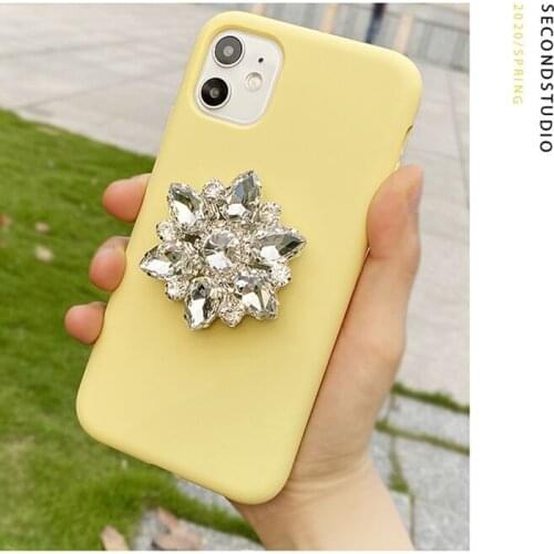 Luxury Diamond bracket gem soft silicon phone case for iphone 6 7 8 Plus X XS XR MAX 11 Pro for samsung Galaxy S20 Ultra cover