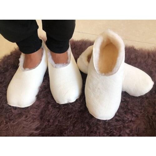 Wool Home Slippers for Men Keep Warm In Winter Shoes for Woman Carpet socks