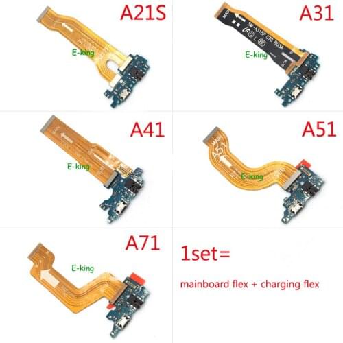 1set Good Quality USB Charging Port Dock Board Connector Main Motherboard Flex Cable For Samsung Galaxy A21S A31 A41 A51 A71