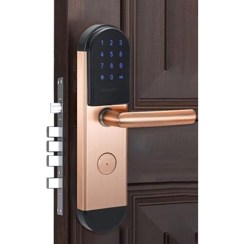 High security code door lock touch keypad electronic M1 card door lock for apartments