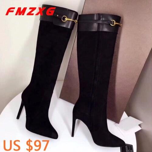 Womens Pointed Toe Thin Heels Mid-Calf sexy heels Boots fashion High Quality Genuine Leathe Designer Luxury Brand Short Boots