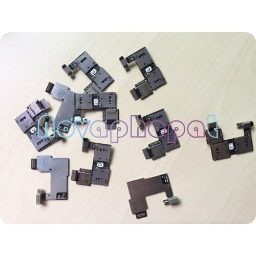 Novaphopat 10Pcs/Lot For Motorola G2 XT1068 XT1069 SIM SD Card Holder Tray Reader Flex Cable Replacement Parts Vibrator Tracking