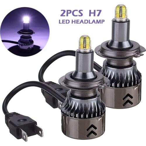 2pcs 12 24V 8 Sides 9600LM 60W H7 Car Canbus LED Headlight Lamp White 6000K Auto Truck Accessories Parts