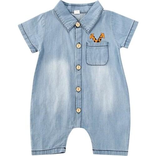 2020 Summer Baby Boys Girls Clothes Clothing Rompers Denim Blue Cotton Washed Jeans Sleeveless Overalls Jumpsuits Playsuits