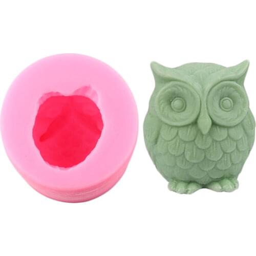 3D Halloween Owl Silicone Mold Soap Resin Clay Molds Fondant Cake Decorating Tools Handmade Candle Mould Chocolate Making Moulds