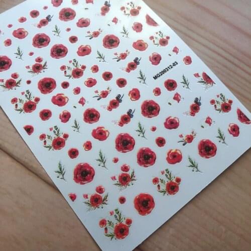 3D Nail Sticker Design DIY Tips Nail Art Decoration Packaging Self-adhesive Transfer Decal Slider