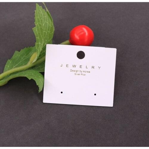5.9x4.9cm 500pcs/lot Drop Earring Display Cards Accessories Packing PVC Hook Paper Hanger Tags Custom Logo Cost Extra