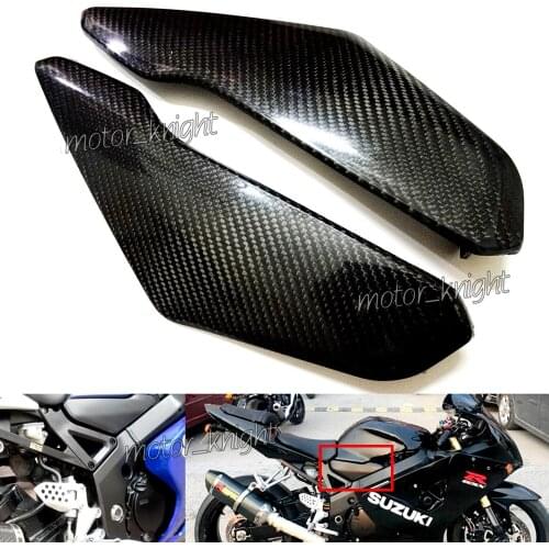 Motorcycle Side Lining Carbon Fiber Gas Tank Side Cover Panel Fairing For Suzuki GSXR600 GSXR750 04-05