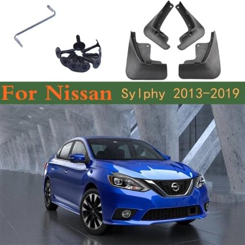 Mudflap Fender Mud Guard Splash Flap Mudguard Accessories For Nissan Sentra B17Sylphy Pulsar 2019~2013 2018 2017 2016 2015 2014