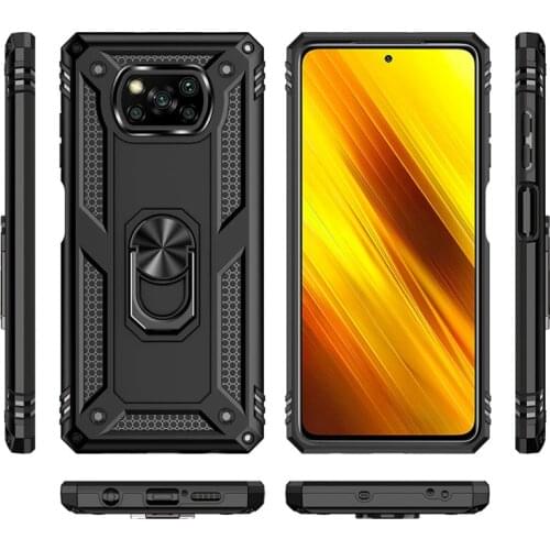 For Xiaomi Pocophone Poco X3 Pro Case Car Magnetic Ring Holder Case For Xiaomi Poco X 3 X3 NFC Silicone Bumper Shockproof Cover