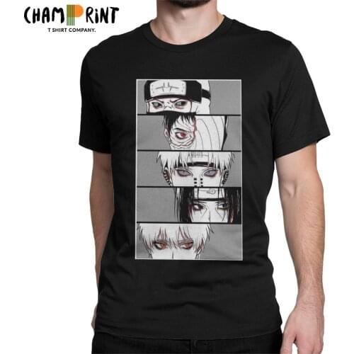 Hipster Anime Manga Deadly Organization T-Shirts Men O Neck Cotton T Shirt Ninja Short Sleeve Tee Shirt 4XL 5XL Tops