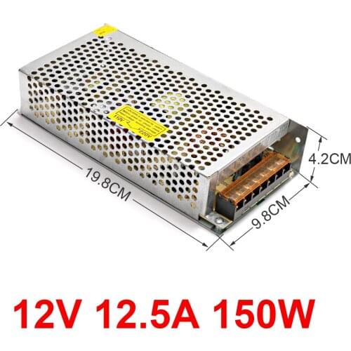 Switching power supply lamp transformer 12v 12.5A 150W LED strip closed circuit TV adapter