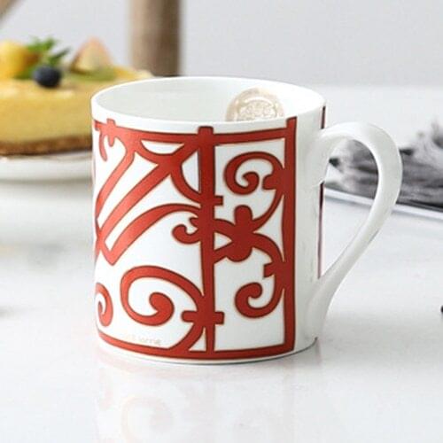 350ml Nordic Mugs Coffee Cups Ceramic Nordic Style Office Gold Handle Mug Household Milk Tea Coffee Cup Drinkware