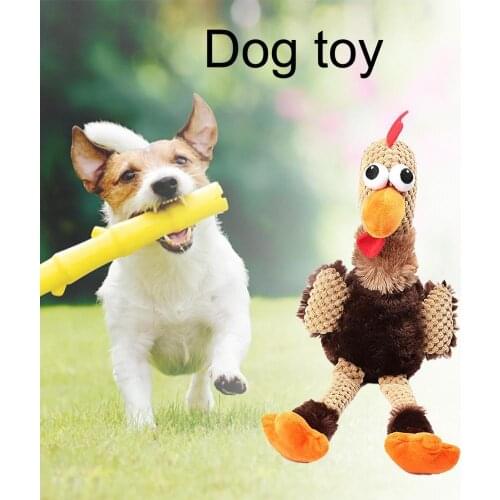 Chicken Shape Dog Puppy Chewing Toy Soft Squeaky Sound Plush Doll Pet Supply