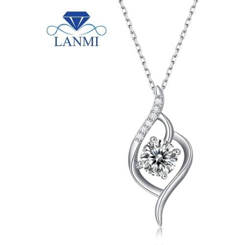 LANMI Lady Pendant For Women Engagement Natural Moissanite Stones 925 Sterling Silver Pendants Moissanite Without Necklace