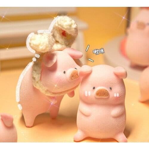 Cute cure small portable desktop office bedroom decor daily gifts creative car object pig jewelry J05