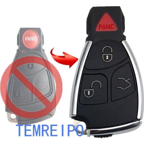 5pcs/lot Modified for Benz Car Key Shell Keyless Entry with Battery Holder Insert Blade Remote Key