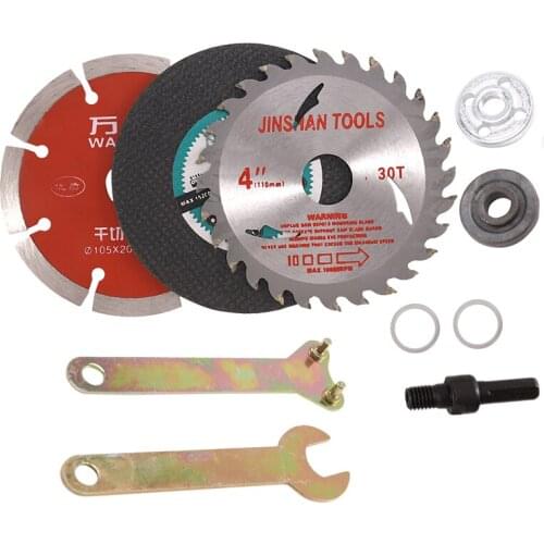 New 8Pcs/Set Metal Cutting Disc Polishing Wheel Wood Saw Blade Connecting Rod for Electric Drill Angle Grinder Accessories