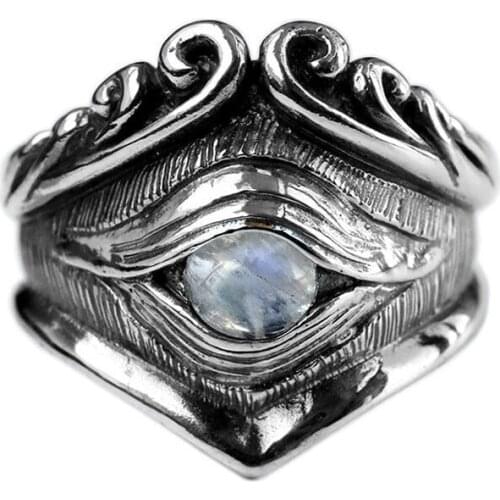 New Silver Monkey King Ring Gods Eye Ring Simple Atmosphere Accessories Design Ring Accessories Ring