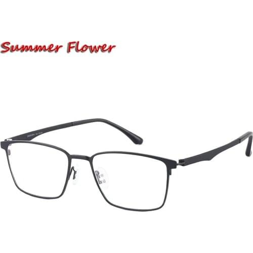 Chashma Titanium Alloy Eyeglass Frame Men Square Myopia Optical Prescription Glasses 2020 New High Quality Designer Eyewear