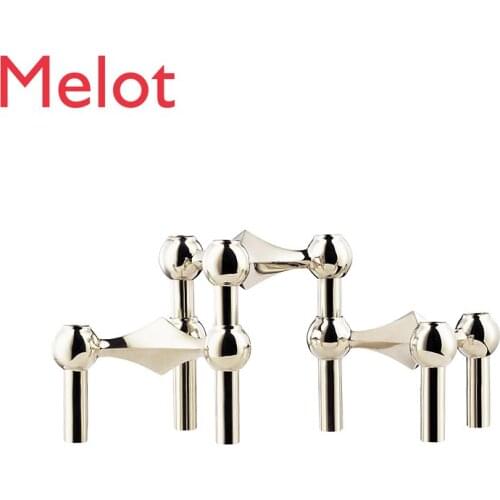 Personalized Creative Geometric Molecular Multi-Dimensional Structure Combination Splicing Candlestick Home Accessories Modern