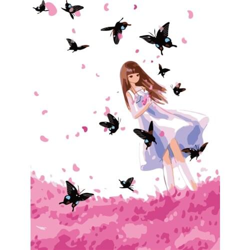 Citrus Love Painting By Numbers Kits Picture Diy Frame Home Decoration Coloring By Numbers Flower Girl Handpainted