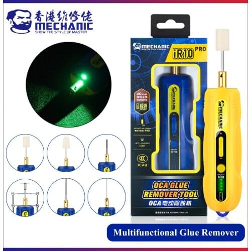 MECHANIC iR10 PRO 6 in 1 OCA Gel Remover Phone LCD Screen Degumming Speed Regulation Electric Glue Remove Pen Tool Gel Grinder