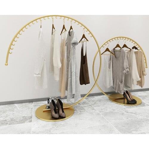 Clothing store Nakajima display rack circular childrens clothing store decorative arc rack womens shelf display floor hanger