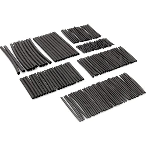 200PCS 1mm 2mm 2.5mm 3mm 3.5mm 4mm 5mm Heat shrinkable tube shrinking Tubing Sleeving Wrap Wire Cable Assorted Kit