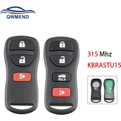 BHKEY KBRASTU15 Smart Car Key for Infiniti/Nissan Frontier Murano Armada Pathfinder Versa Altima Maxima Xterra 315Mhz 3/4 Button