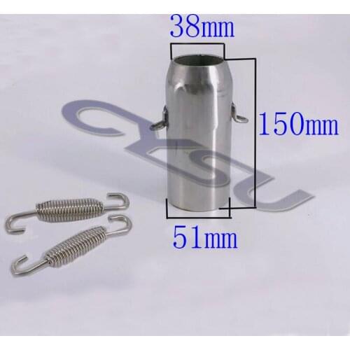 Universal 38-51mm Motorcycle Exhaust Pipe Convertor Adapter Steel Motorcycle Exhaust Connector Connecting Plus Long Adapter