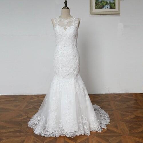 2017 Custom Made Vestidos De Novia Mermaid/Trumpet Sweetheart Sexy Backless Bridal Gown Lace Beading Appliques Wedding Dresses