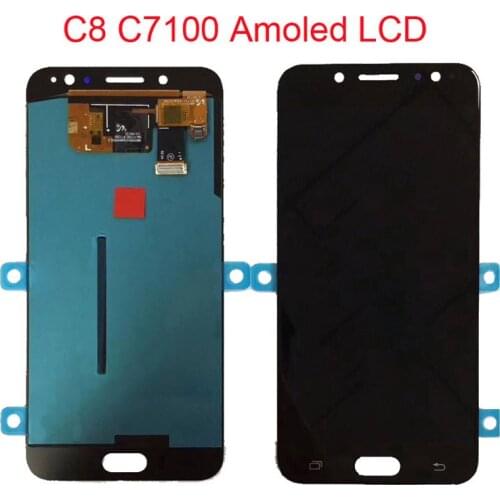 C8 Amoled lcd For Samsung Galaxy C7 2017 C8 C7100 C710 LCD Display Touch Screen Digitizer Assembly C710F/DS J7 plus lcd screen