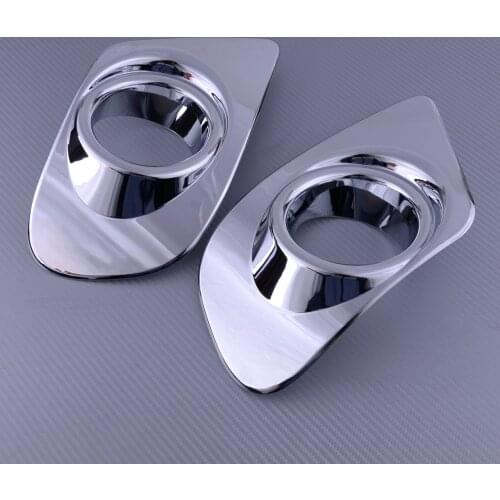 1Pair Front Fog Light Lamp Bumper Cover Trim Molding ABS Chrome Fit For Dodge Journey 2011 2012 2013 2014 2015 2016 2017 2018