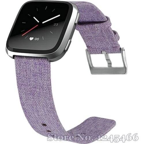 100pc Replacement Watch band Canvas wrist Watchband Nylon Strap Bracelet Belt for fitbit versa 2 lite Smart Watch wristband