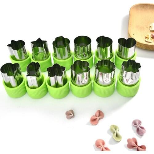 12 Pcs Vegetable Shape Cutter Set Flower Star Mold For Cookie Cutter Fruit Kids Baking Kitchen Accessories Molde De Hornear