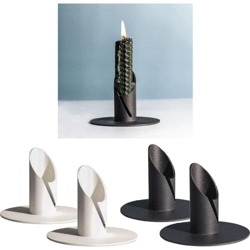 2pcs Candle Holder Candlestick Coffee Table Centerpiece Christmas Decor