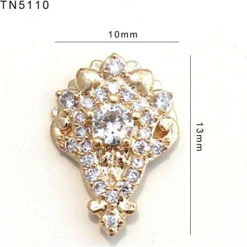 5pcs TN5110 flower Alloy Zircon Pearl Nail Art Crystals jewelry Rhinestone nails accessories supplies nail decorations charms