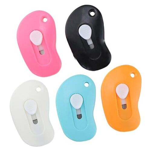 5PCS Creative candy color mini portable small utility knife express box opener letter opener office paper cutter stationery