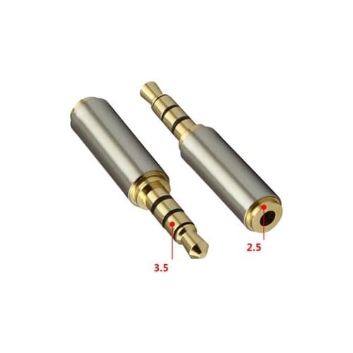 50pcs 3.5mm Male to 2.5mm Female 4 Pole Stereo Audio Adapter Converter 2.5 mm Jack to 3.5 mm Plug 4 Pin Headphone Connector
