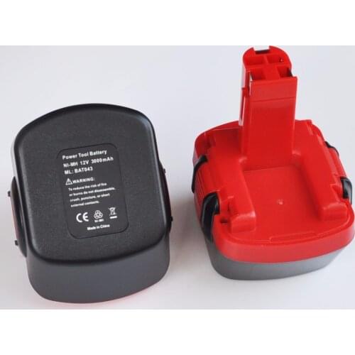 2PCS 3000mah 12V Ni-MH rechargeable battery cell pack for Bosch cordless Electric drill screwdriver BAT043BAT049 BAT120 BAT139