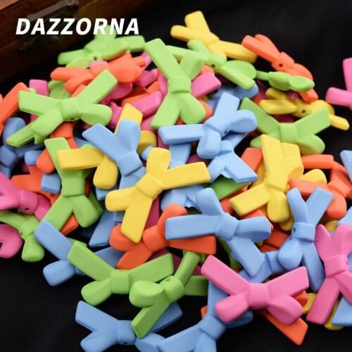 10-30Pcs Colourful Bowknot Shape Polymer Clay Beads Cute Loose Spacer Beads Jewelry Accessories For DIY Necklace Bracelet Crafts