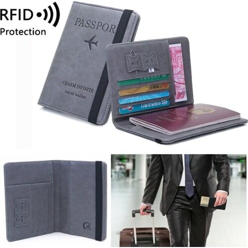 Travel Passport Holder Wallet Holder RFID Blocking Leather Card Case Cover 2020 Hot