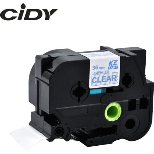 CIDY Tze 163 Tz163 blue on clear Laminated Compatible P touch 36mm tze-163 tz-163 tze163 Label Tape Cassette Cartridge